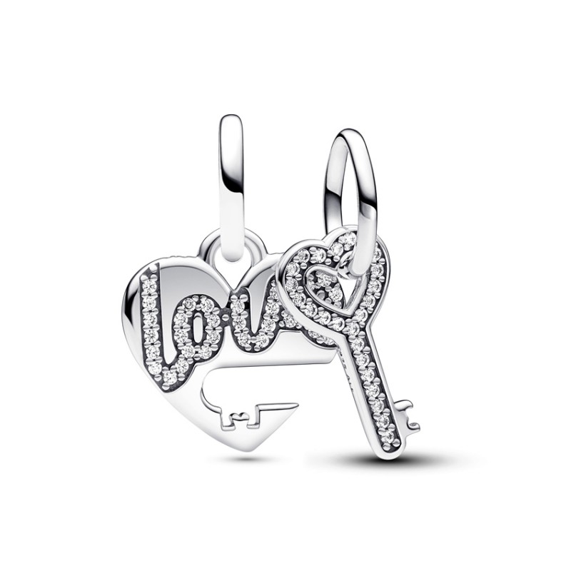 Pandora Splittable Heart & Key Dangle Charm 793081C01