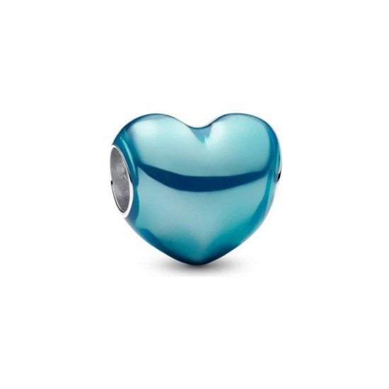 Pandora Metallic Light Blue Heart Charm 793337C07