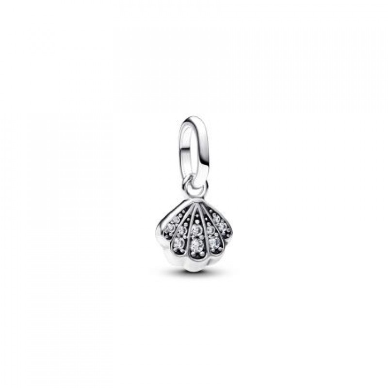Pandora Sparkling Shell Mini Dangle Charm 793855C01