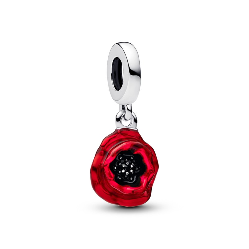 Pandora Red Flower Dangle Charm 793917C01
