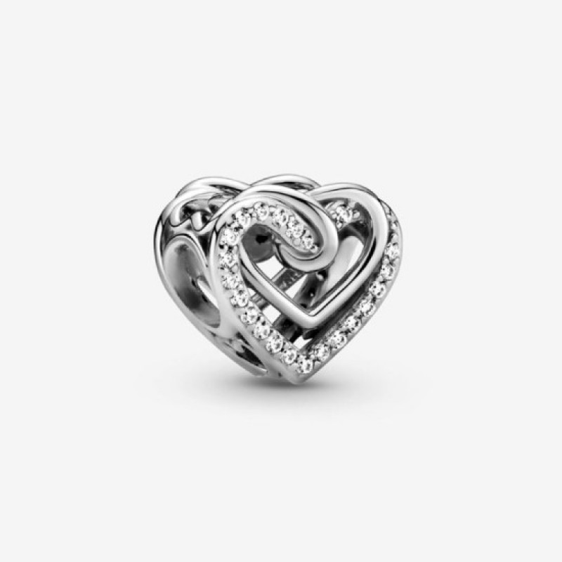 Pandora Sparkling Entwined Hearts Charm 799270C01