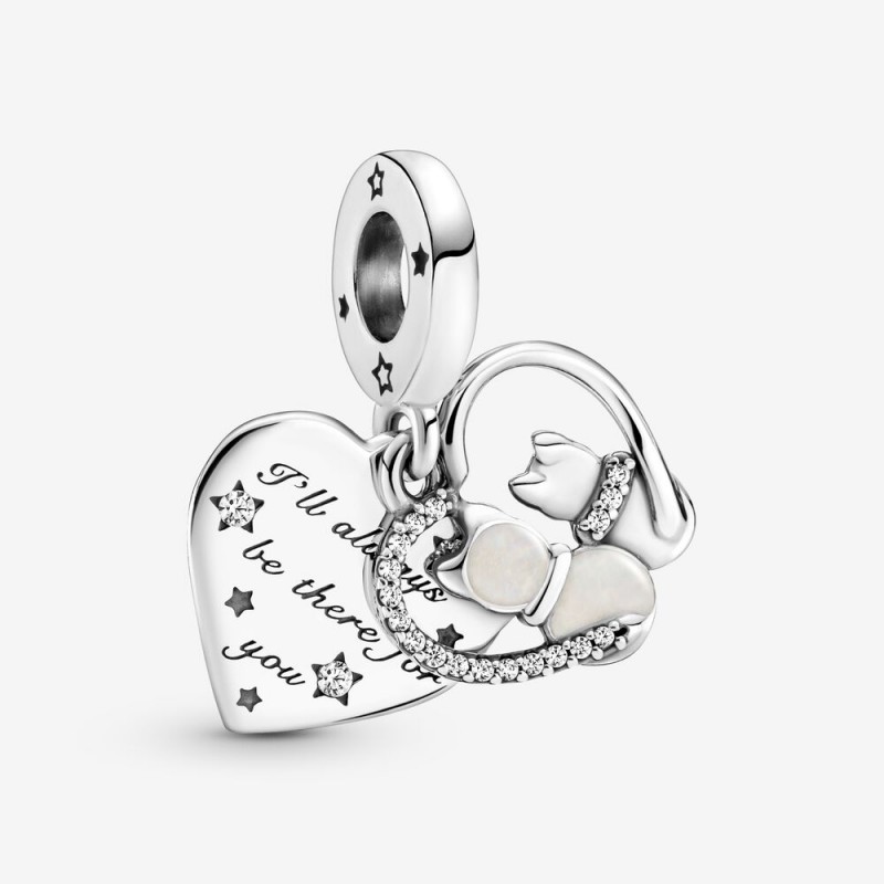 Pandora Cats & Hearts Dangle Charm 799546C01