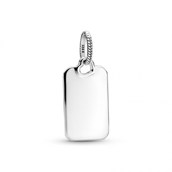 Pandora Engravable Rectangle Tag Pendant 398611C00