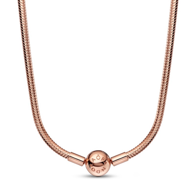 Pandora Moments Snake Chain Necklace Rose 382234C00