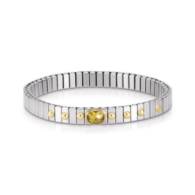 Nomination Extension Bracelet with yellow CZ and K18 gold 042501 002