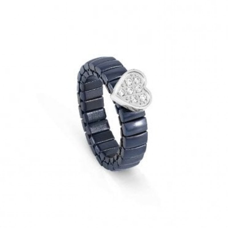 Nomination Steel Blue Ring with Heart 046003/004
