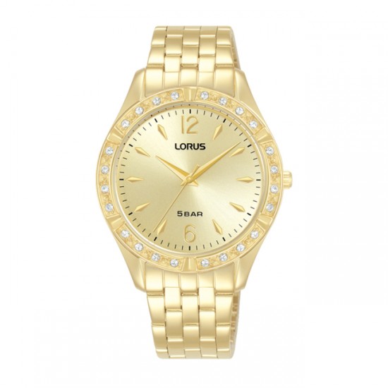 LORUS Women Gold-Tone watch with Gold Dial RG268WX9