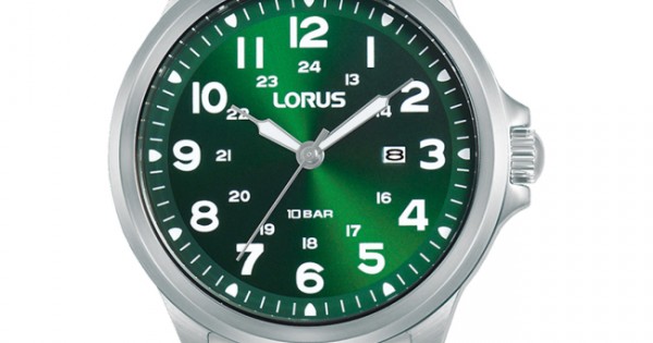 LORUS Classic Green Dial and Steel Bracelet RH995NX9