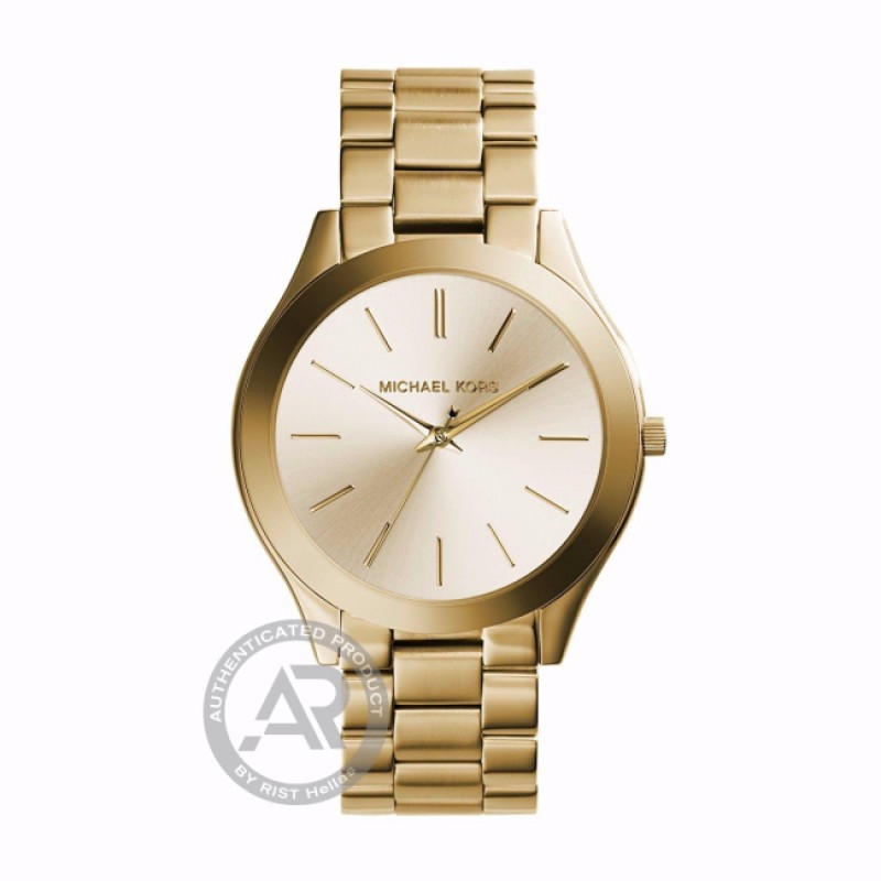 Michael Kors Slim Runway Gold Stainless Steel Bracelet MK3179