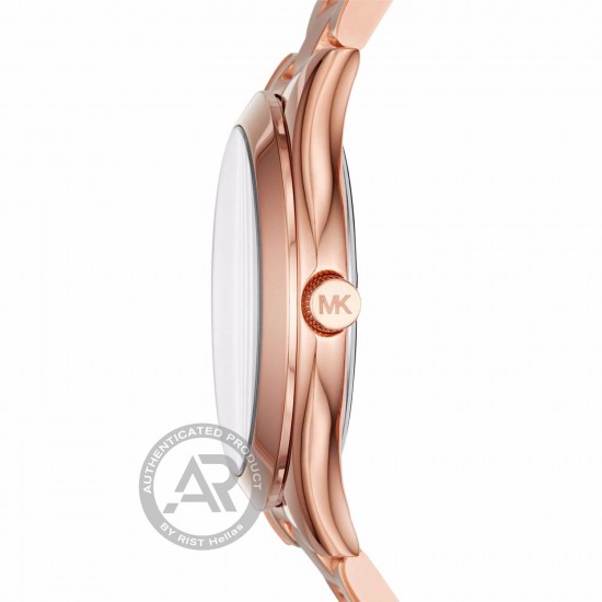 MICHAEL KORS Mini Slim Runway Rose Gold Stainless Steel Bracelet MK3513 MICHAEL KORS Mini Slim Runway Rose Gold Stainless Steel Bracelet MK3513