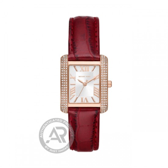 MICHAEL KORS Emery Red Leather Strap MK4689 MICHAEL KORS Emery Red Leather Strap MK4689