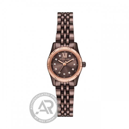 Michael Kors Petite Lexington Brown/Steel MK4844 Michael Kors Petite Lexington Brown/Steel MK4844