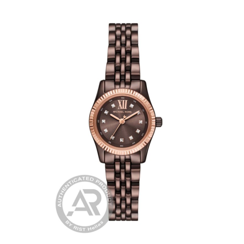 Michael Kors Petite Lexington Brown/Steel MK4844