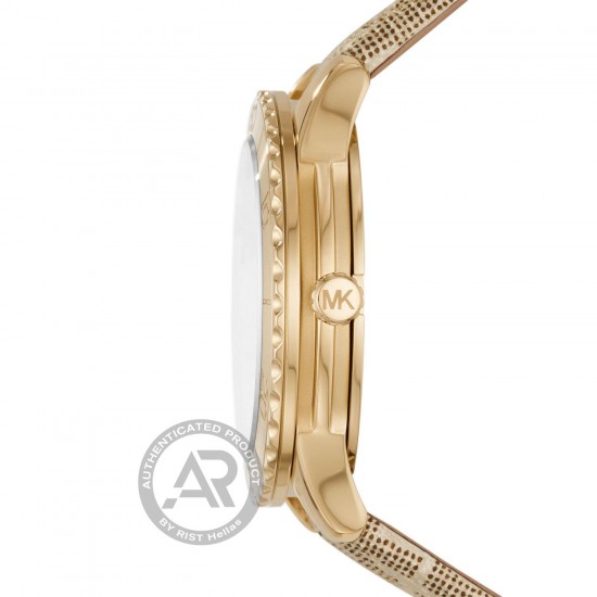 MICHAEL KORS Runway Crystals Two Tone Leather Strap MK6999 MICHAEL KORS Runway Crystals Two Tone Leather Strap MK6999