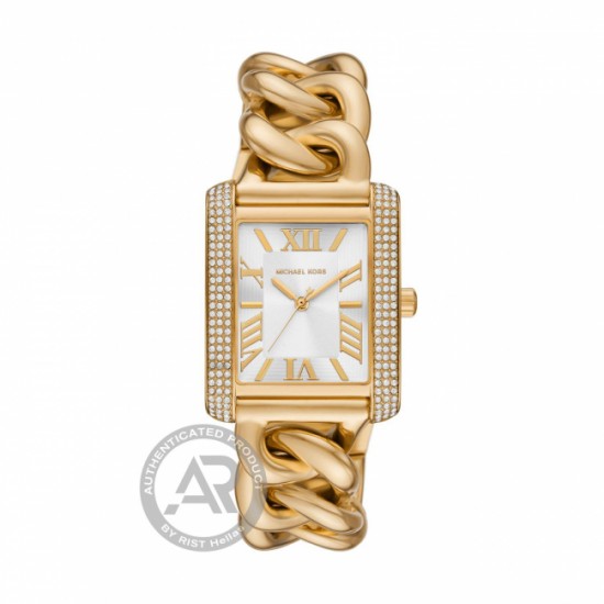 MICHAEL KORS Oversized Emery Pavé Gold-Tone Curb Link Watch MK7300 MICHAEL KORS Oversized Emery Pavé Gold-Tone Curb Link Watch MK7300