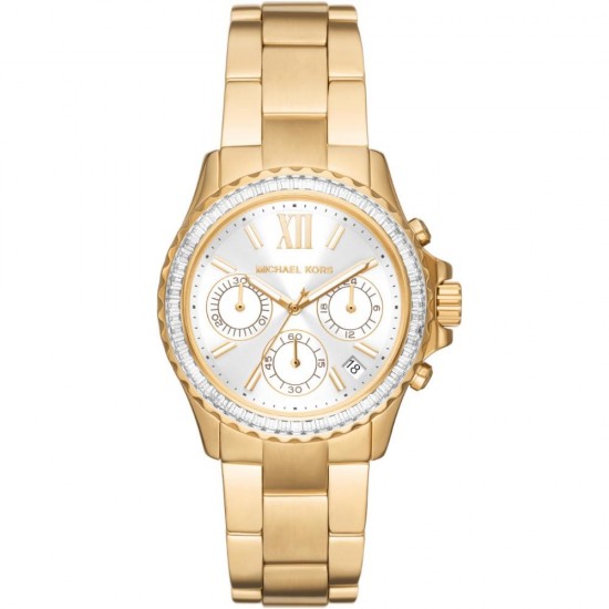 MICHAEL KORS Everest Crystals Chronograph 36mm Gold Stainless Steel Bracelet MK7212 MICHAEL KORS Everest Crystals Chronograph 36mm Gold Stainless Steel Bracelet MK7212
