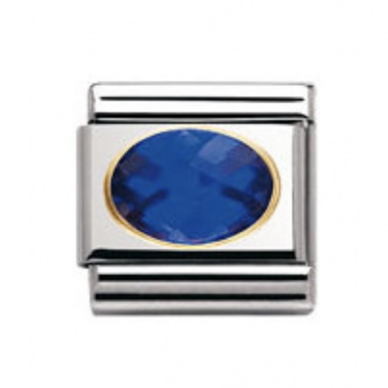 Nomination Composable Link Blue CZ Gold K18 030601 007