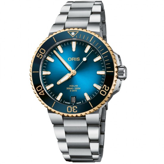 ORIS Aquis Automatic Calibre 400 Bi-Color Bracelet 0140077696355