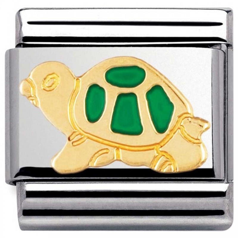 Nomination Composable Link Green Turtle K18 Gold 030212 12
