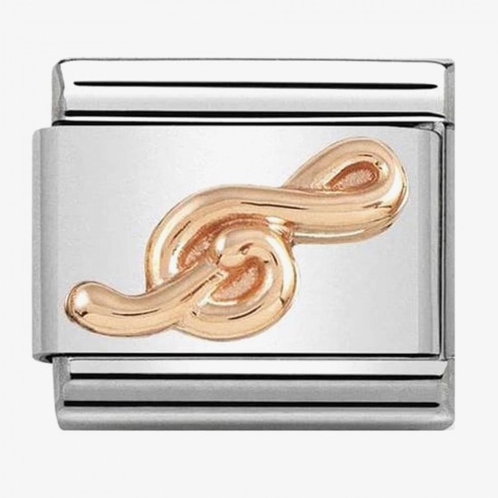 Nomination Composable Link Treble Clef Rose Gold K9 430106 13