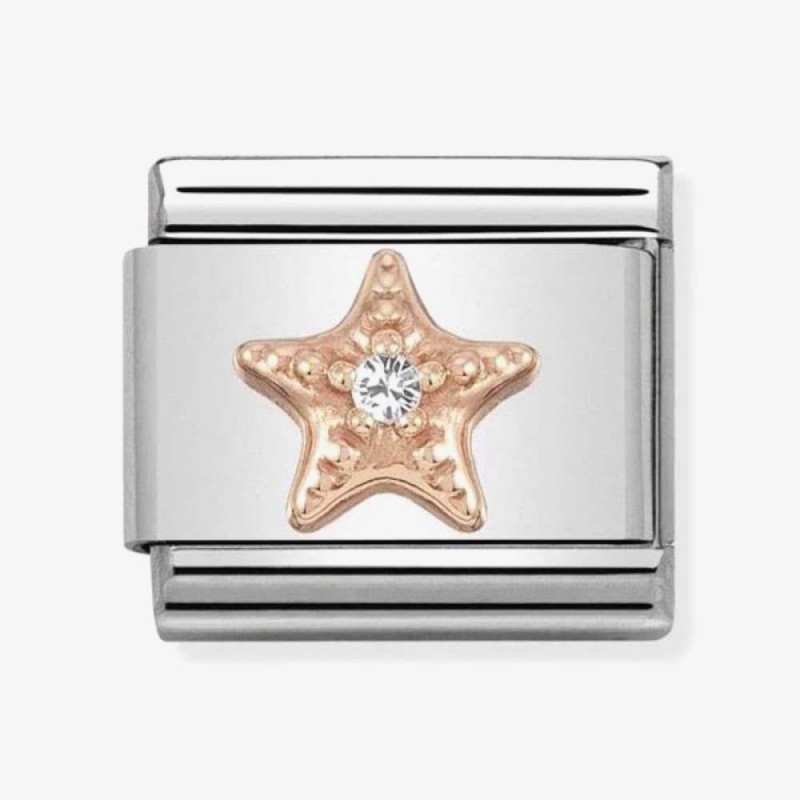 Nomination Composable Link Starfish with CZ Rose Gold K9 430305 26