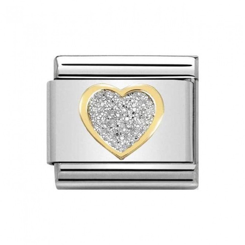 Nomination Composable Link Gold K18 Heart with Glitter 030220 02