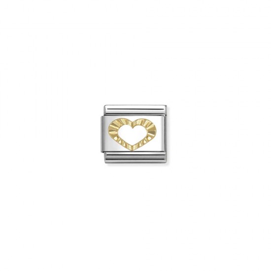 Nomination Composable Classic Unisex Link Diamond Heart Profile 030149/63