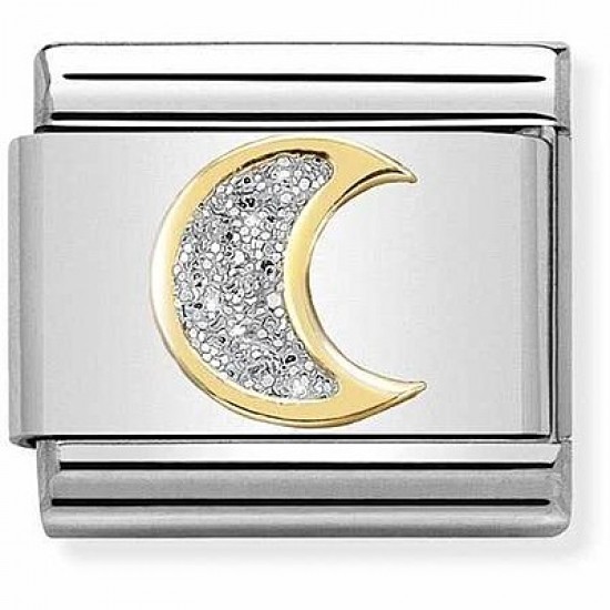 Nomination Composable Link Moon with Glitter K18 Gold 030220 05