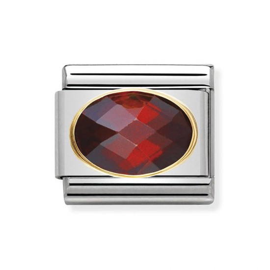 Nomination Composable Link Red CZ Gold K18 030601 005