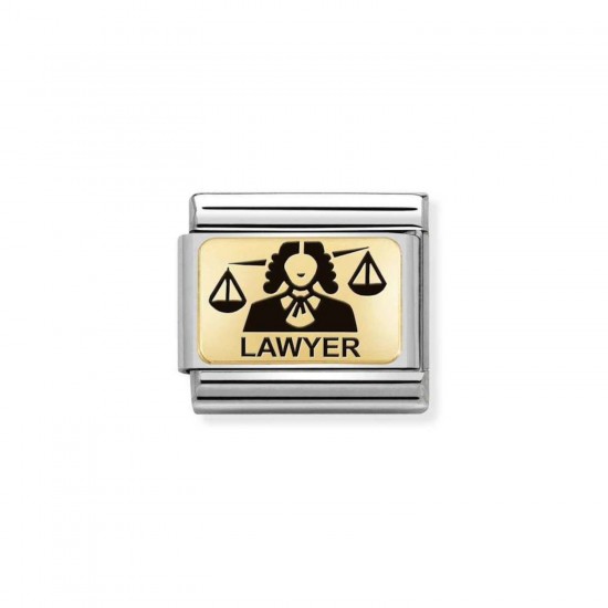 Nomination Composable Link Lawyer K18 Gold 030166 25