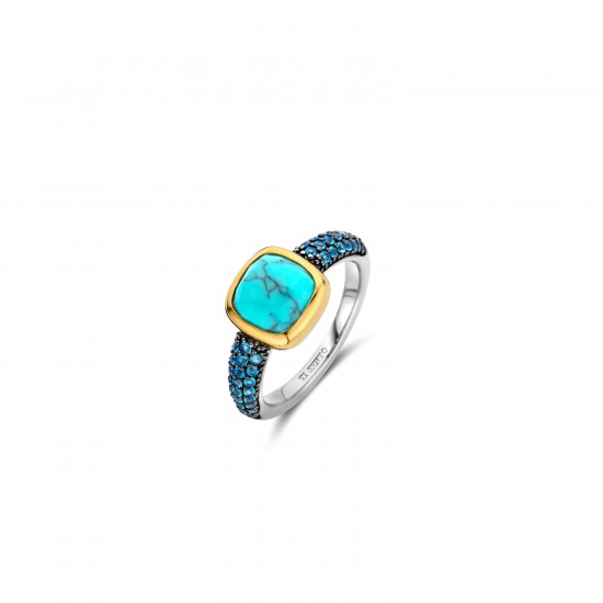 TI SENTO Turqoise Zirconia Cushion Ring 12331TQ