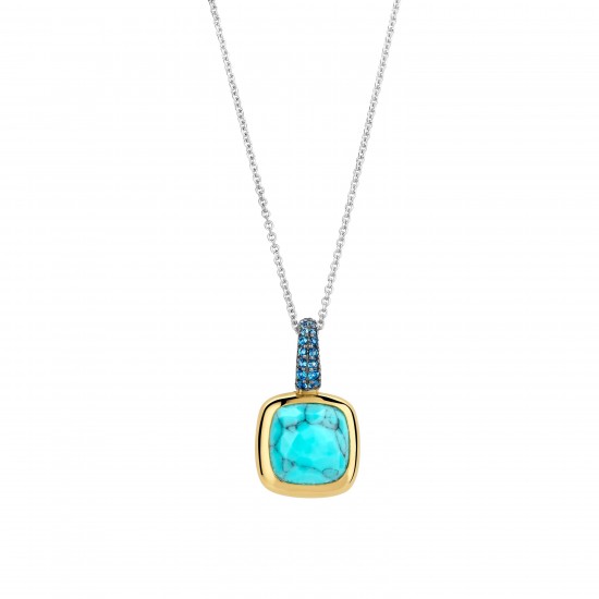TI SENTO Turqoise Cushion Necklace with pendant 6829TQ