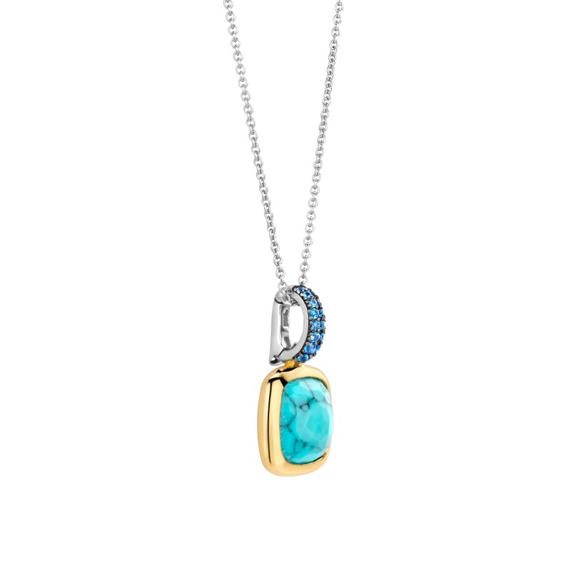 TI SENTO Turqoise Cushion Necklace with pendant 6829TQ TI SENTO Turqoise Cushion Necklace with pendant 6829TQ