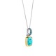 TI SENTO Turqoise Cushion Necklace with pendant 6829TQ TI SENTO Turqoise Cushion Necklace with pendant 6829TQ