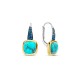 TI SENTO Turqoise Zirconia Cushion Hoops 7969tq