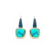TI SENTO Turqoise Zirconia Cushion Hoops 7969tq