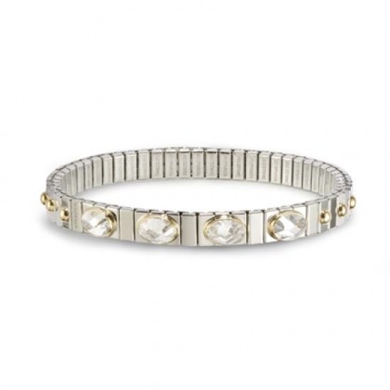 Nomination Extension Bracelet with White CZ and Gold K18 042502/010