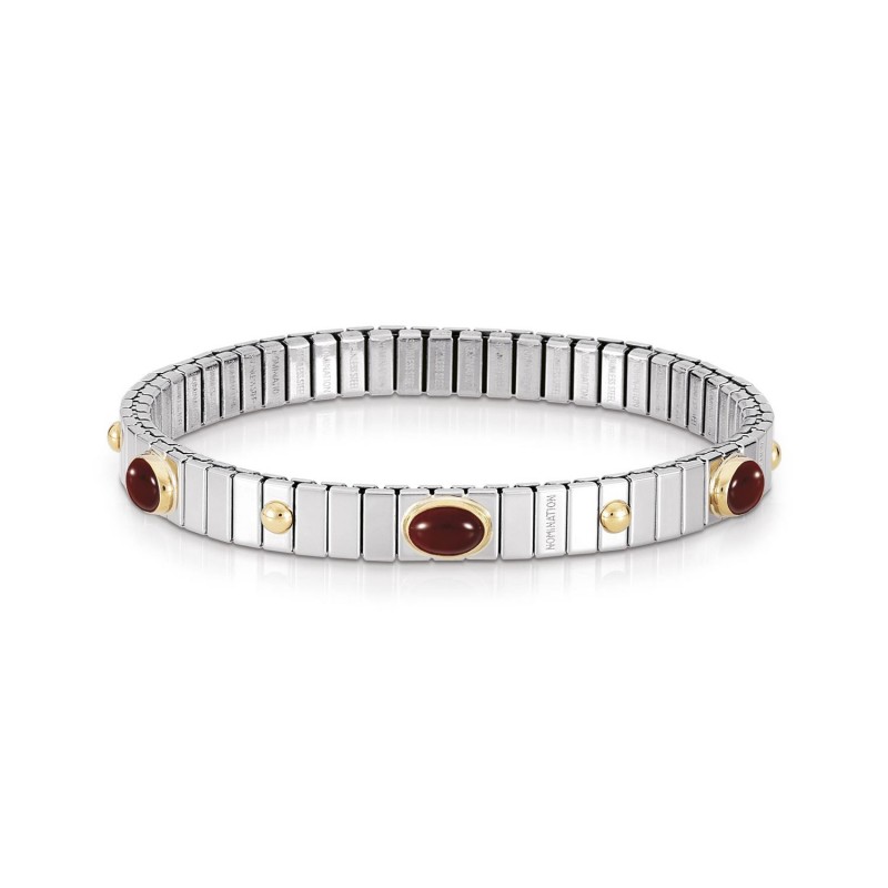 Nomination Extension Bracelet with Red Agate and Gold K18 042107/004