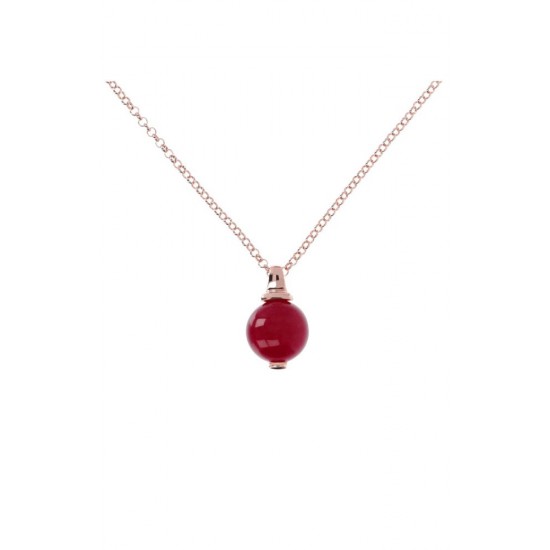 Bronzallure necklace with Plum Agate WSBZ00437.PA