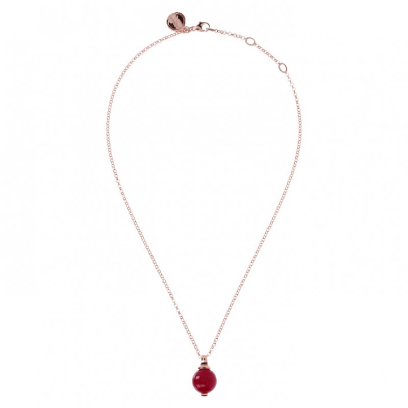 Bronzallure necklace with Plum Agate WSBZ00437.PA