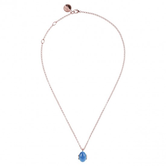 Bronzallure necklace with blue calzedony WSBZ00907.BC