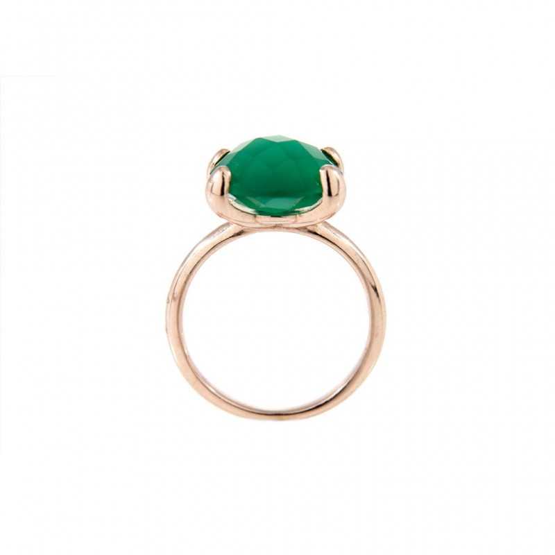 Bronzallure Ring with Green Chalzedony WSBZ00013.G
