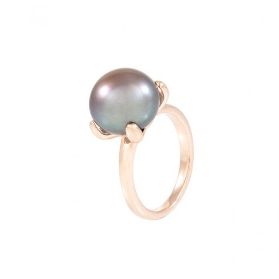 Bronzallure Ring with Black Pearl WSBM00008.B/Νούμερο 54
