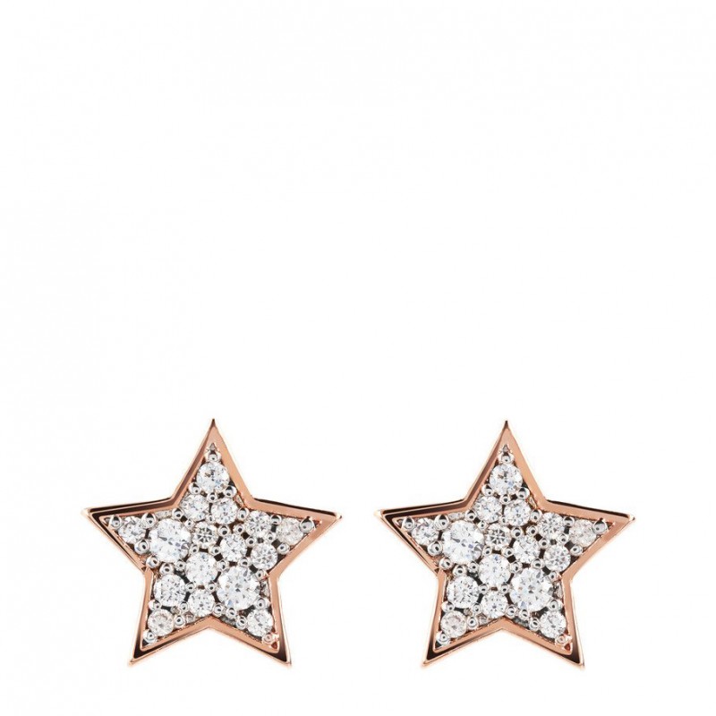 Bronzallure Pave Star Earrings WSBZ01468.W