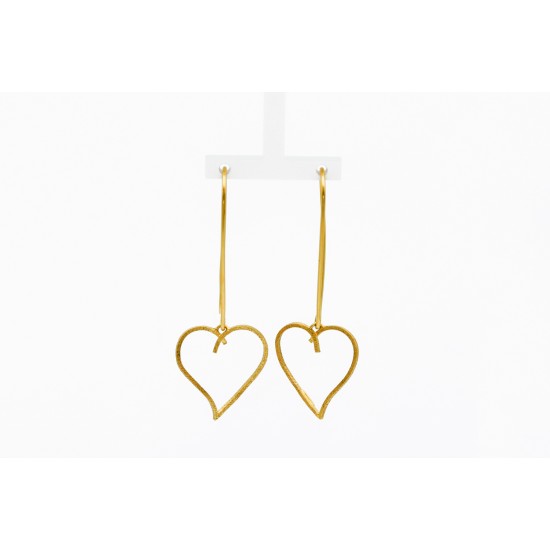 Σκουλαρίκια καρδιές κρεμαστές 39538