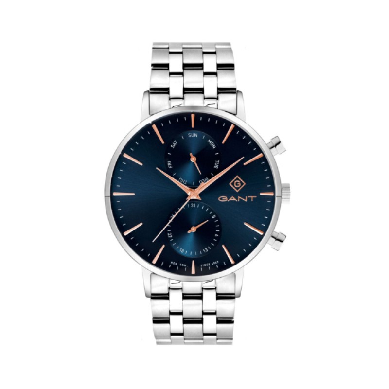 GANT Park Hill Day-Date II Blue Dial Rose Details G121010