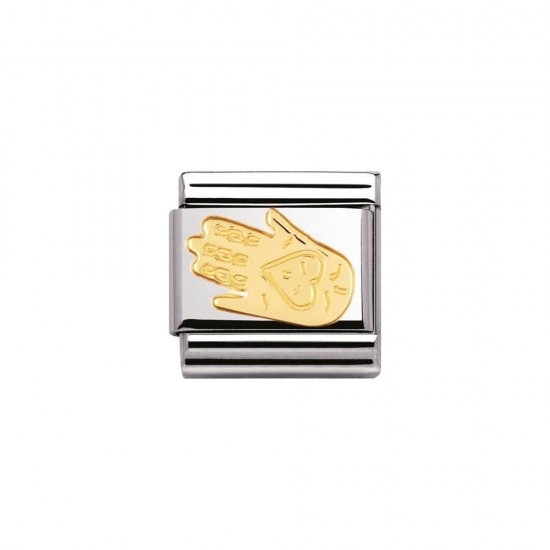 Nomination Composable Link 18K Gold Fatima Hand 030105 09
