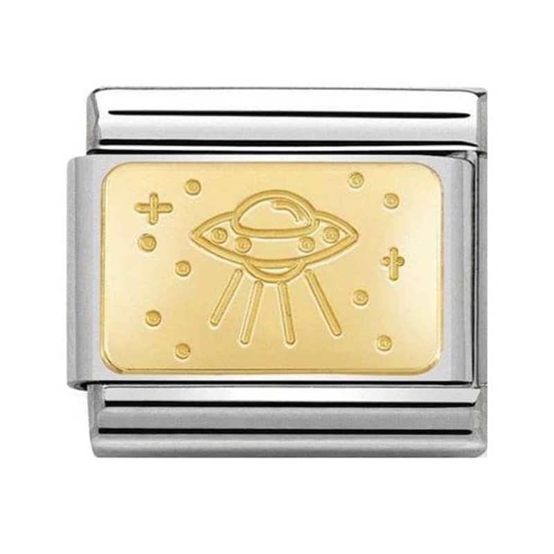 Nomination Composable Link K18 Gold Plate with Ufo 030153 20