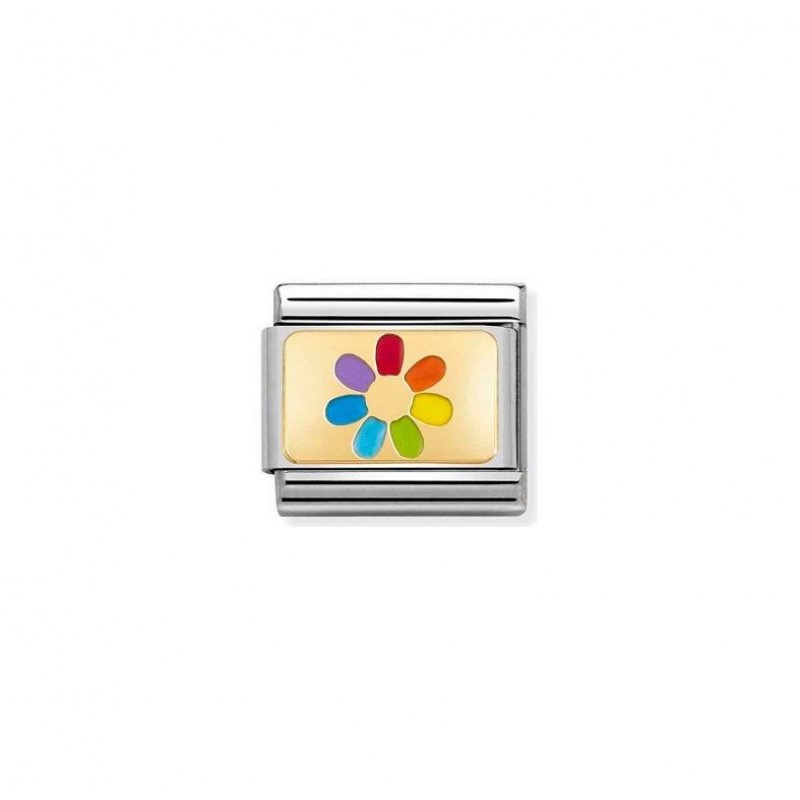 Nomination Composable Link 18K Gold Rainbow Flower 030263 20