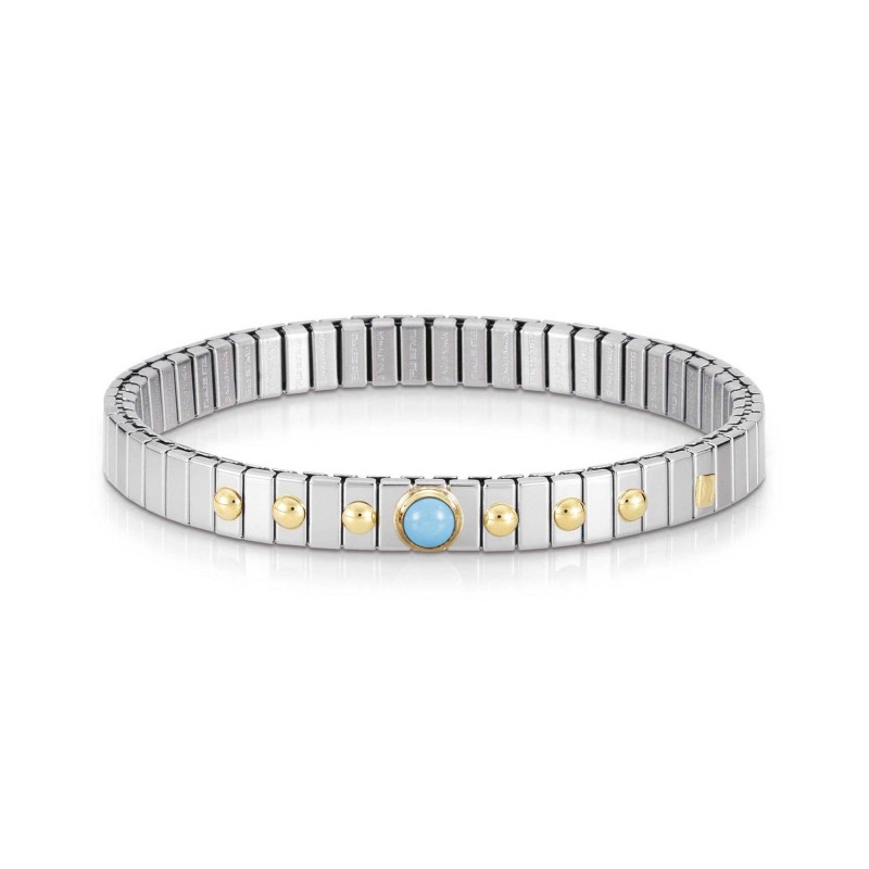 Nomination Steel Bracelet with K18 gold and Turquoise 042101 006